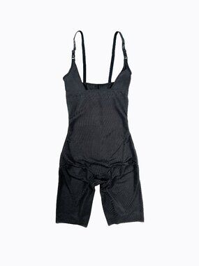 Shapewear Bodysuit S Black Open-Bust Mid-Thigh Compression Snatched Shaper NWOT